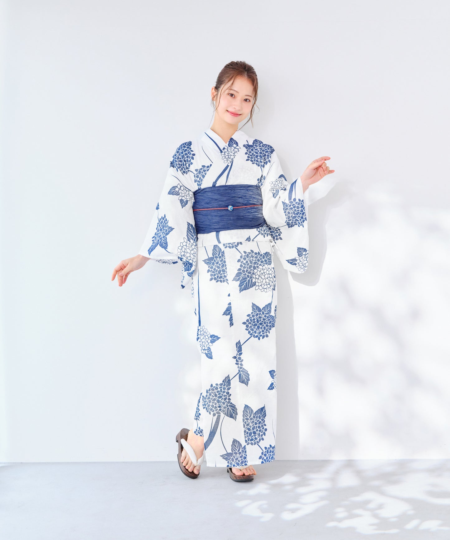 ［浴衣３点セット］夏の端麗紫陽花