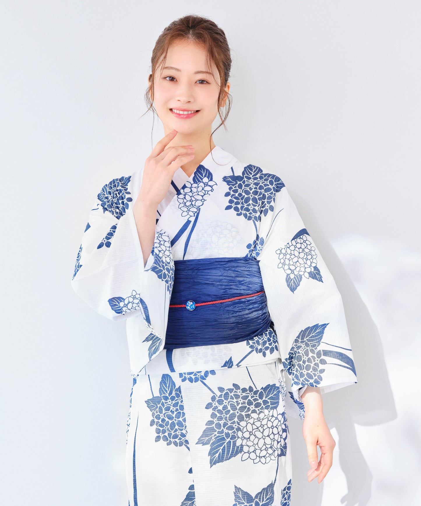 ［浴衣３点セット］夏の端麗紫陽花