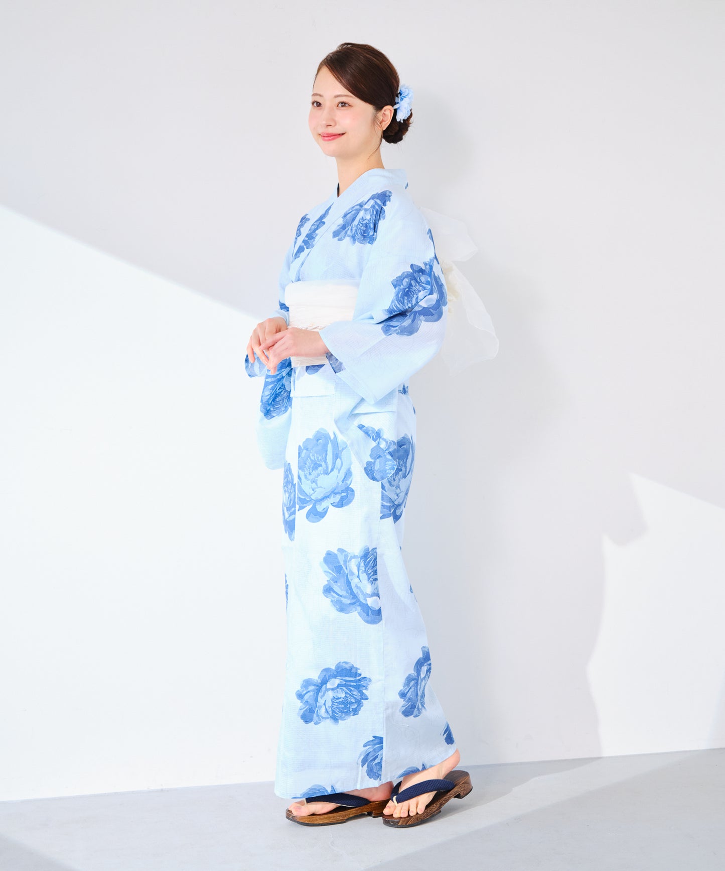 [浴衣一式] ロマン百花繚乱(勿忘草)