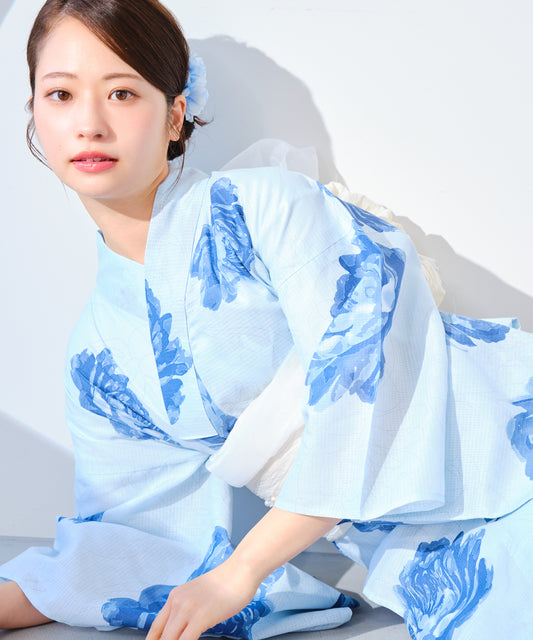 [浴衣一式] ロマン百花繚乱(勿忘草)