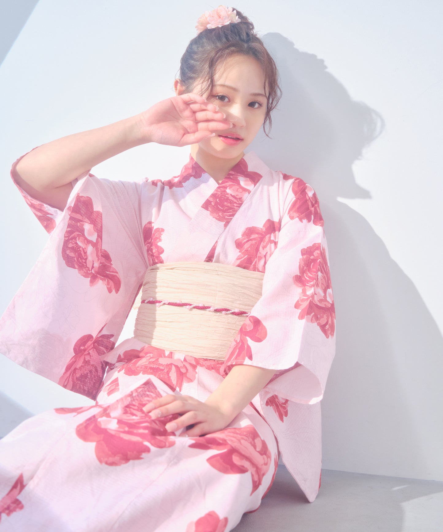 [浴衣一式] ロマン百花繚乱(撫子色)