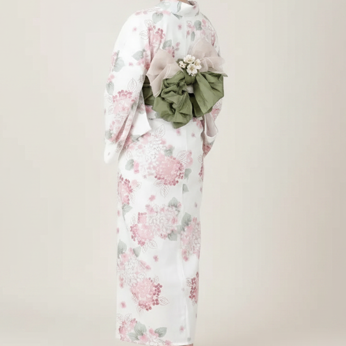 [浴衣一式] 薄紅に咲く紫陽花